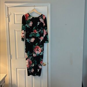Elegant Floral Long Sleeve Dress